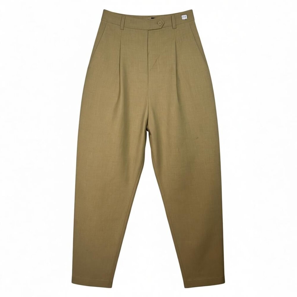 & Other Stories Beige Pleated Trousers with Darts Size 6